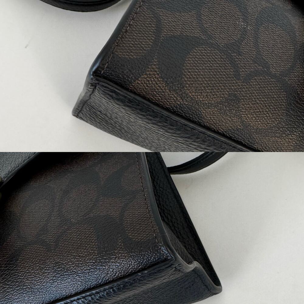 Coach Pepper Satchel In Signature Canvas Leather … - image 8